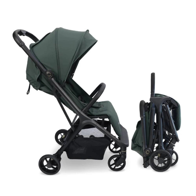 My Babiie MBX7 Plus Auto Fold Compact Stroller - Forest Green