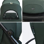 My Babiie MBX7 Plus Auto Fold Compact Stroller - Forest Green