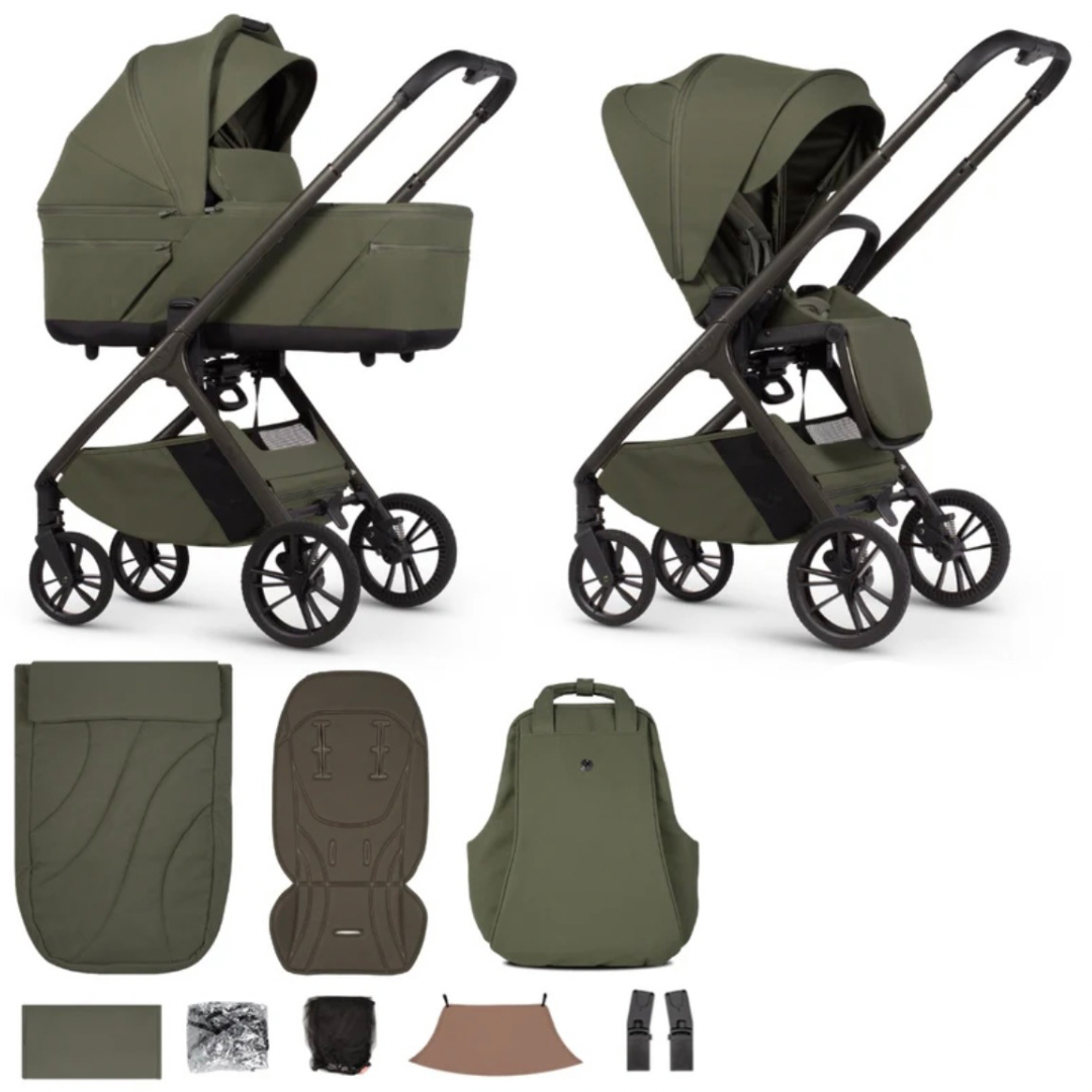 Venicci Tila 11 Piece Travel System Bundle - Olive