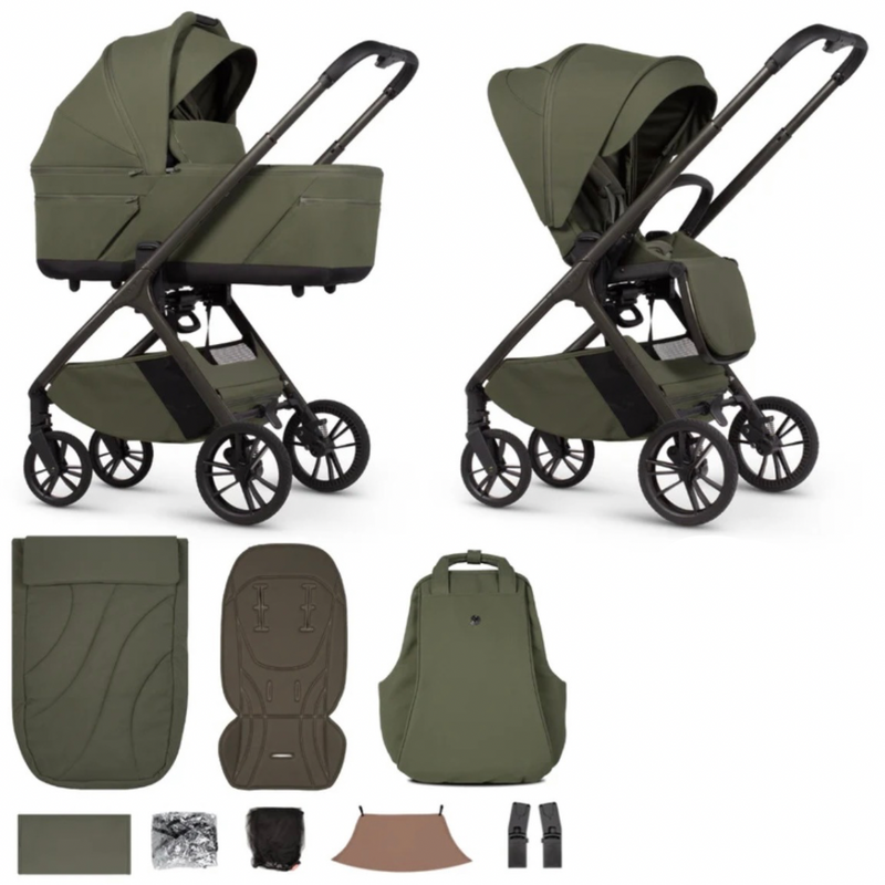 Venicci Tila 11 Piece Travel System Bundle - Olive