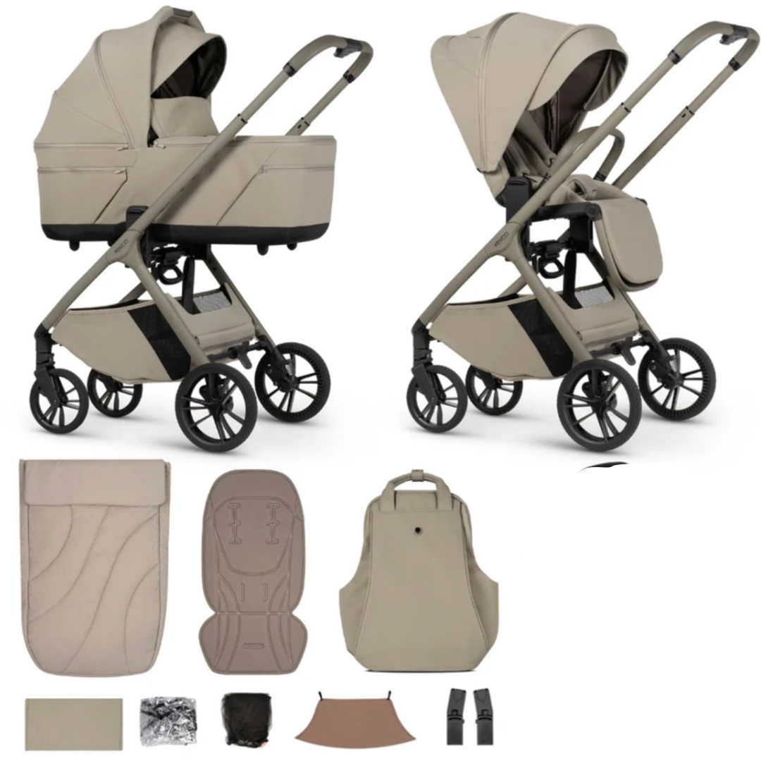 Venicci Tila 11 Piece Travel System Bundle - Latte