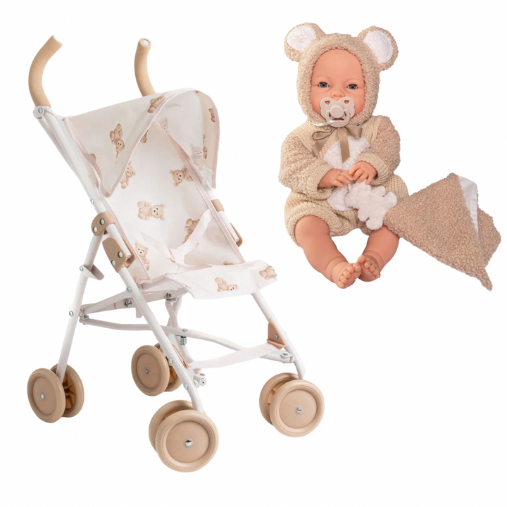 Roma Teddy XL Dolls Stroller + Teddy Doll Bundle