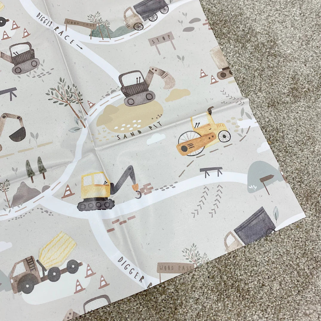 Bobbin & Bumble Splash Mat (120cm x 120cm) - Digger Land