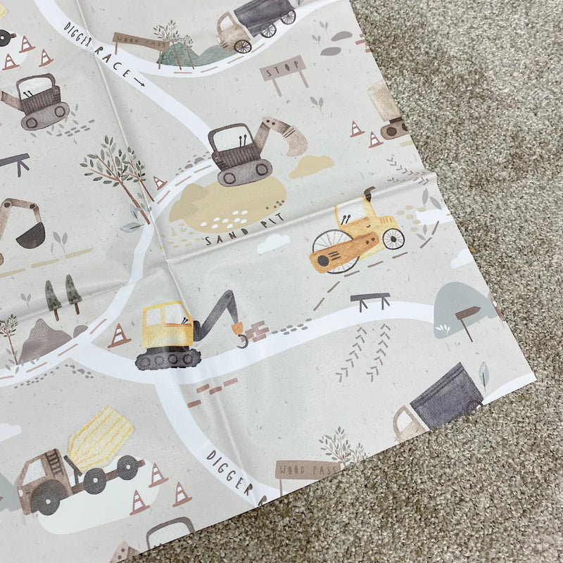 Bobbin & Bumble Splash Mat (120cm x 120cm) - Digger Land
