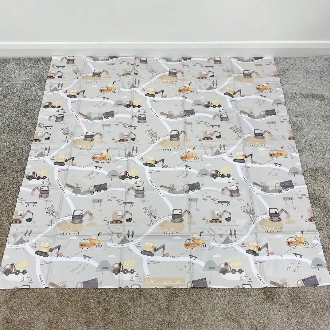 Bobbin & Bumble Splash Mat (120cm x 120cm) - Digger Land