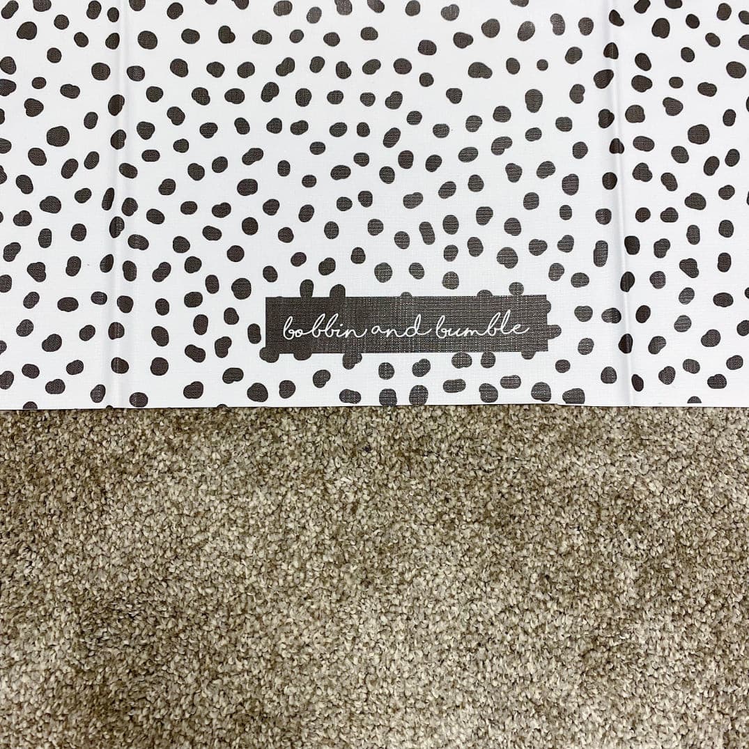 Bobbin & Bumble Splash Mat (120cm x 120cm) - Monochrome Spotty