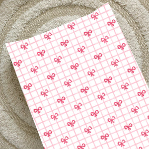 Bobbin & Bumble Anti-Roll Wedge Baby Changing Mat - Pink Bow