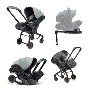 Doona X Recline Car Seat & Stroller with Isofix Base & Rain Cover Bundle - Dusty Sage + FREE Essentials Bag Worth £54.99!