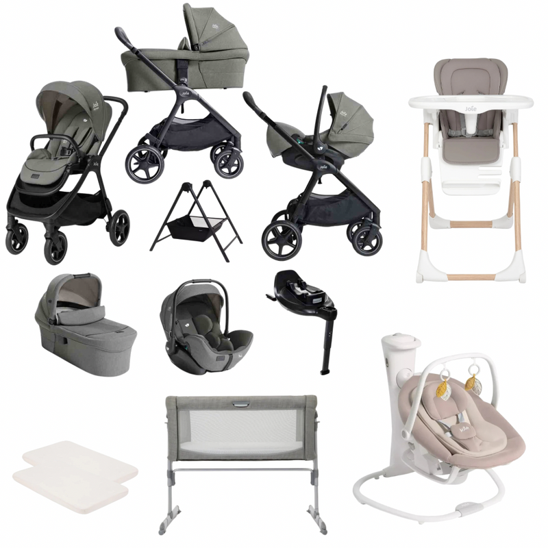 Joie Finiti Premium Travel & Home Luxury Bundle - Evergreen