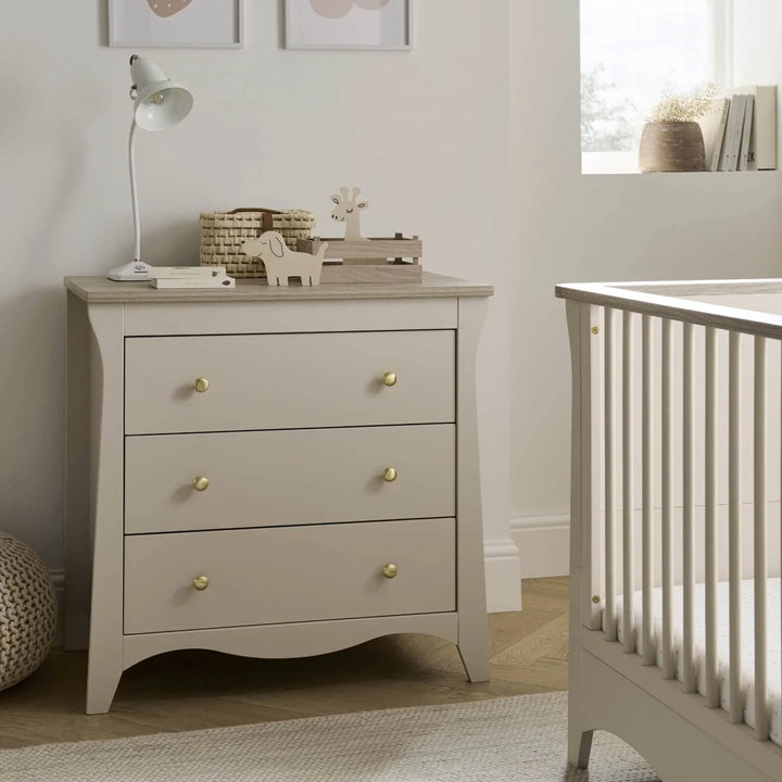 Cuddleco Clara 3 Piece Nursery Furniture Set - Cashmere & Ash