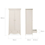 CuddleCo Clara 3 Piece Nursery Furniture Set - Cashmere & Ash