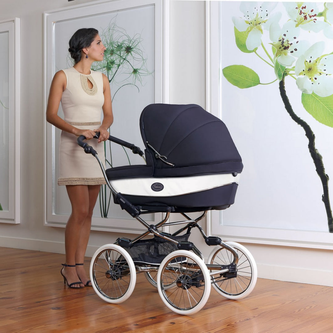 Bebecar Stylo Class+ Classic 2 in 1 Pram + Raincover - Oxford Blue