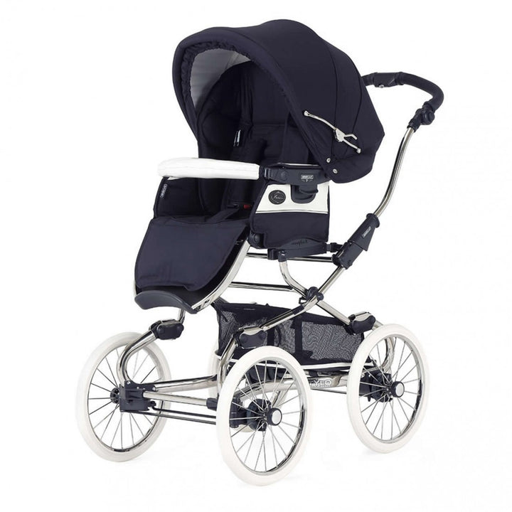 Bebecar Stylo Class+ Classic 2 in 1 Pram + Raincover - Oxford Blue