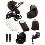 egg3 Luxury Maxi-Cosi Pebble 360 Pro2 Travel System Bundle - AINR Exclusive Turkish Coffee