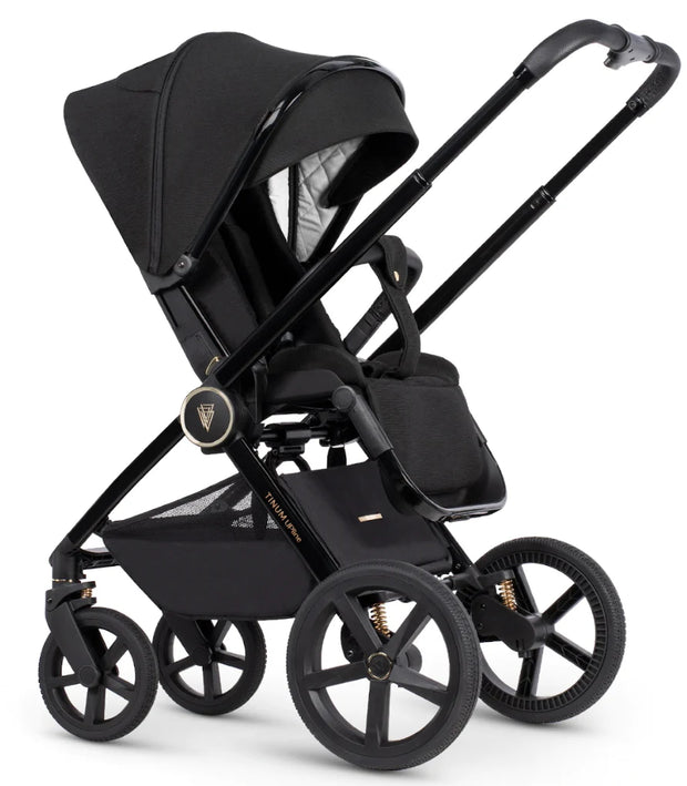 Venicci Tinum Upline 4in1 Travel System in All Black with Cybex Cloud T Car Seat & Base