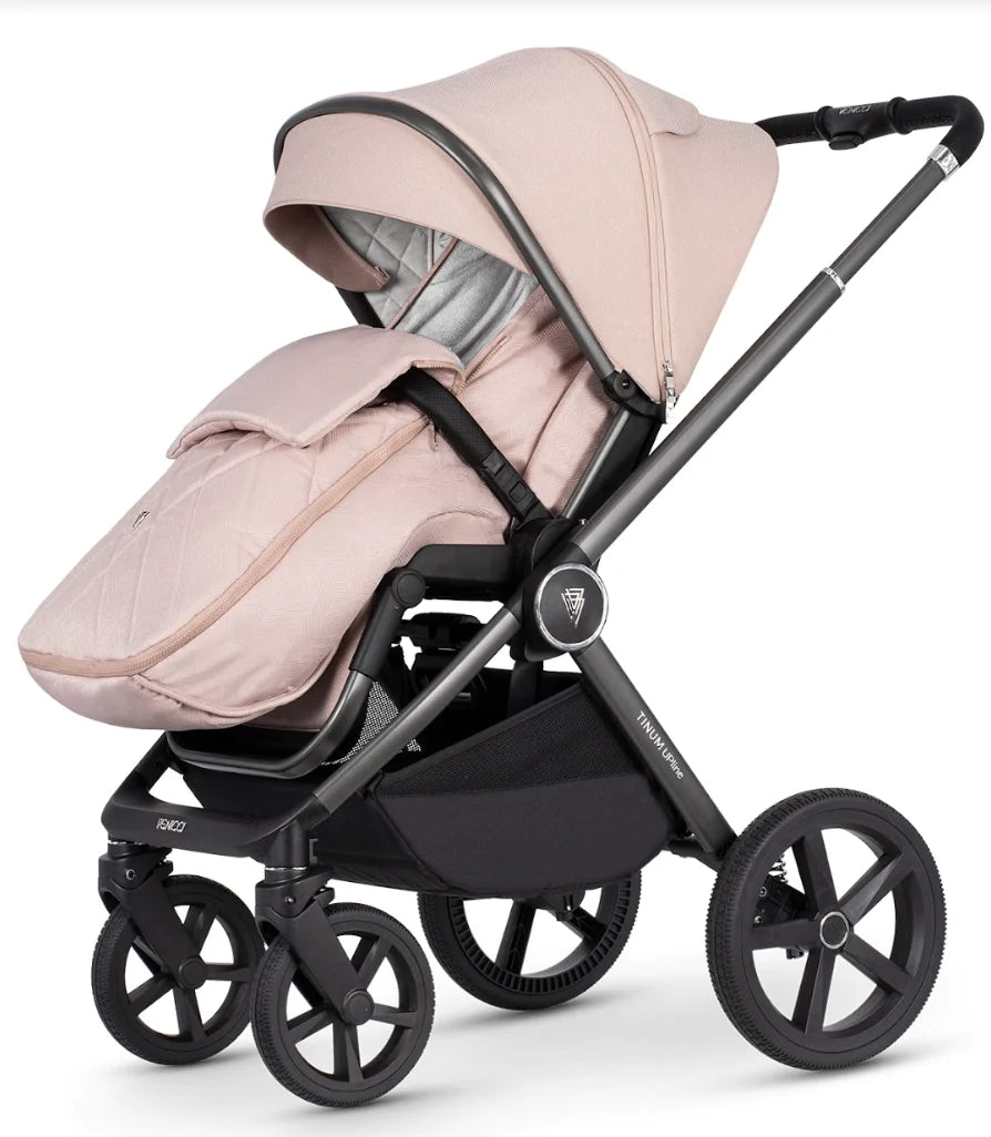 Venicci Tinum Upline 4in1 Travel System with Cybex Cloud T Car Seat - Misty Rose