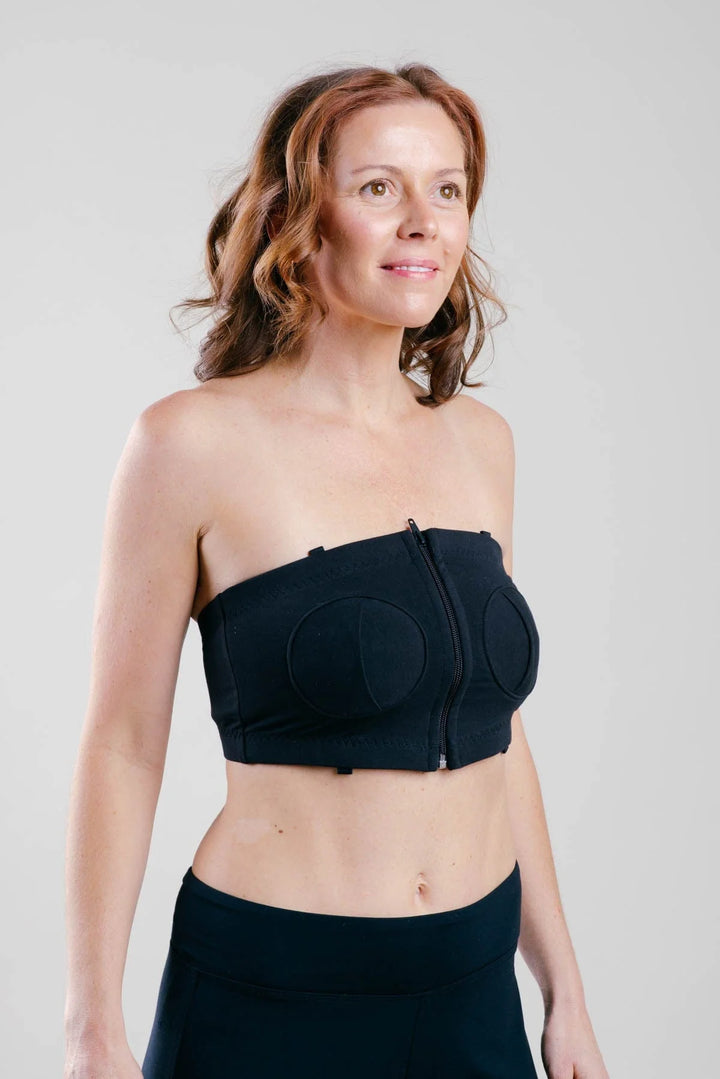 Simple Wishes Adjustable Hands Free Pumping Bra L-Plus - Black