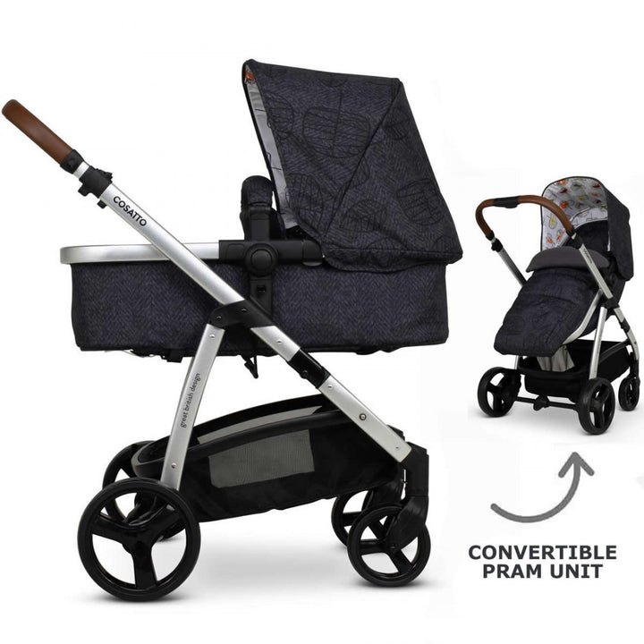 EX DISPLAY Cosatto Leap 2 in 1 Pushchair Birdsong with Car Seat