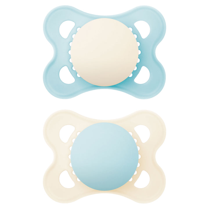 MAM Original Soothers 0-6 Months 2 Pack - Plain Blue
