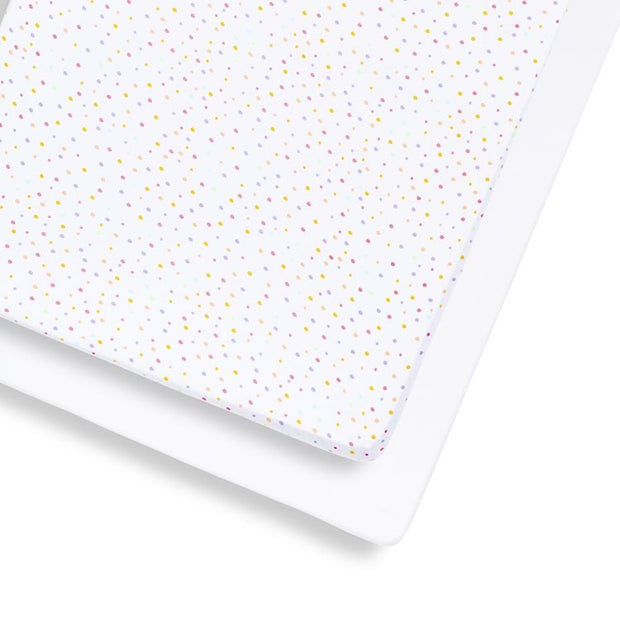 Snuz Cot & Cot Bed 2 Pack Fitted Sheet – Colour Spots