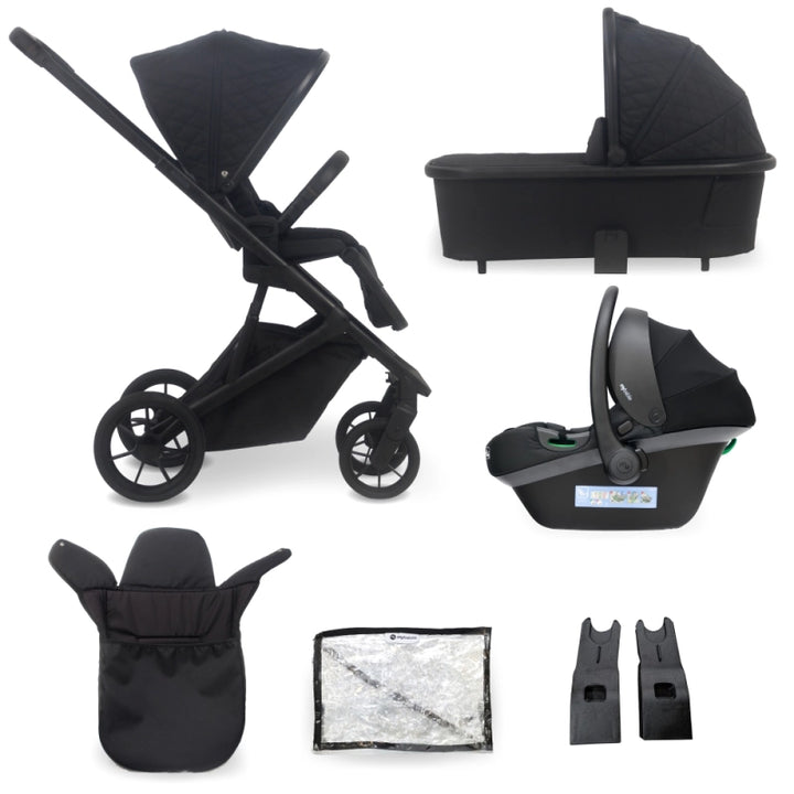 My Babiie MB500i 3-in-1 Travel System with i-Size Car Seat - Obsidian Black