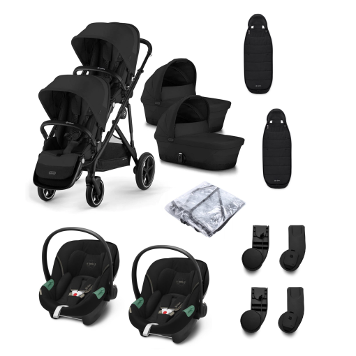 Cybex Gazelle S Twin Travel System Bundle Moon Black