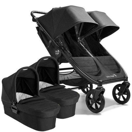 Baby Jogger City Mini GT2 Double With 2 Carrycots Opulent Black