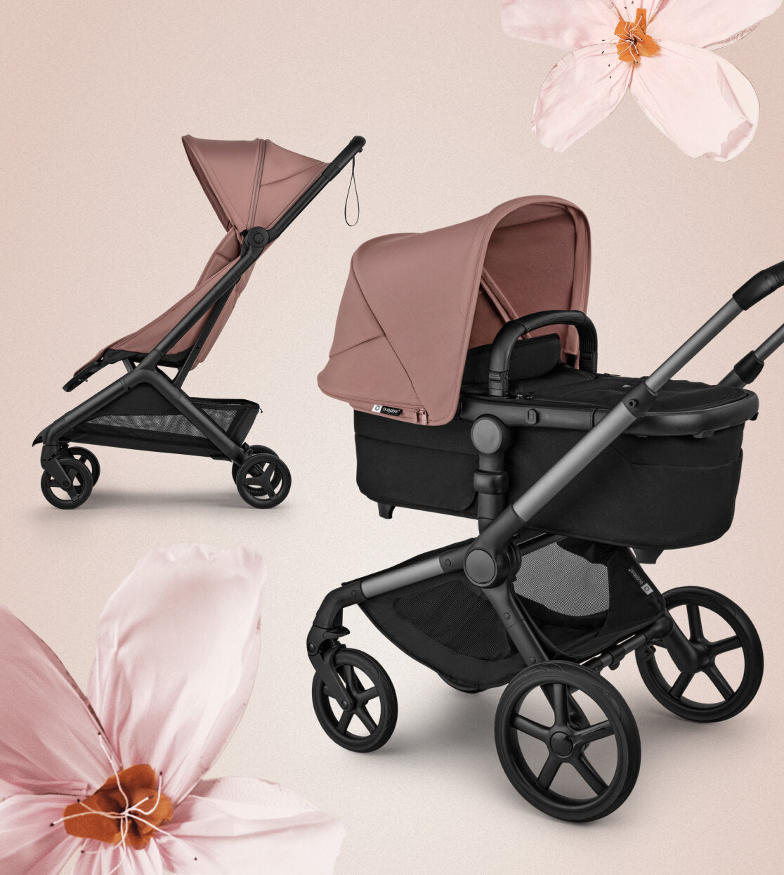 Bugaboo Fox 5 Renew Complete Pram & Pushchair - Dusty Pink