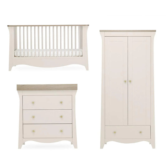 CuddleCo Clara 3 Piece Nursery Furniture Set - Cashmere & Ash