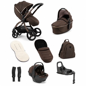 egg3 Luxury Shell 360 Travel System Bundle - Chocolate Velvet
