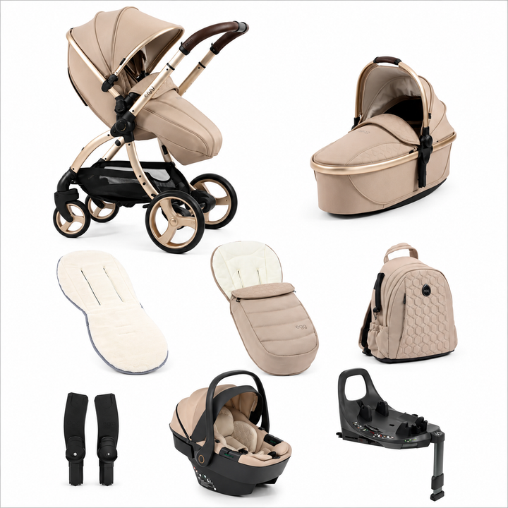 egg3 All Stage 360 Travel System Bundle - Feather + FREE EXTRA 360 ISOFIX BASE