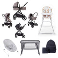 Redkite Push Me Savanna i Travel System Ultimate Baby Essentials Bundle - Grey