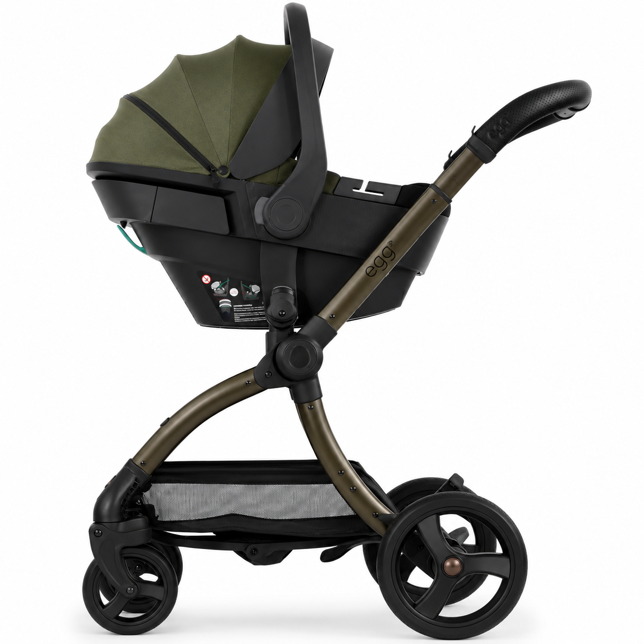 egg3 Luxury Shell 360 Travel System Bundle - Sage