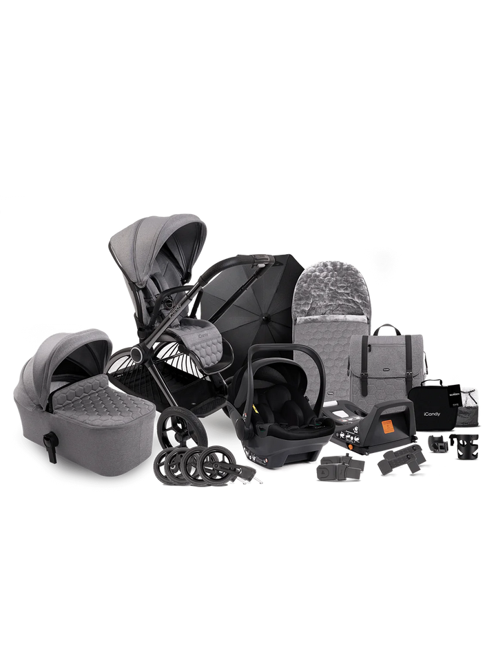 iCandy Core Complete Car Seat + Isofix Bundle  - Light Grey