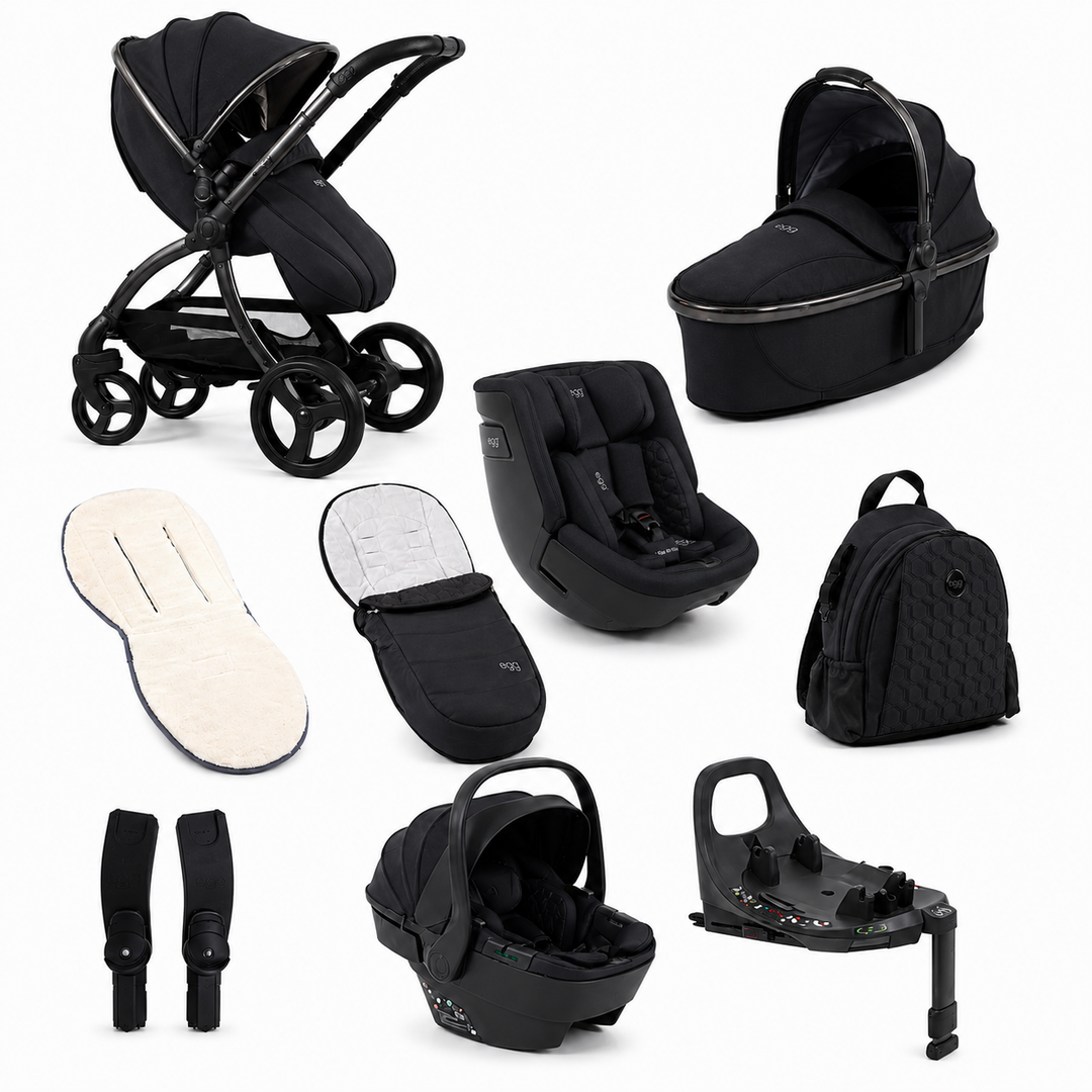 egg3 All Stage 360 Travel System Bundle - Carbonite + FREE EXTRA 360 ISOFIX BASE