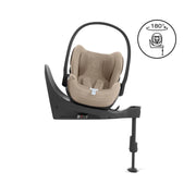 Cybex Priam Lux Travel System | Cozy Beige on Chrome Brown Handle