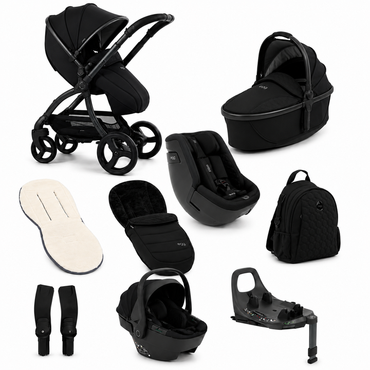 egg3 All Stage 360 Travel System Bundle - Panther + FREE EXTRA 360 ISOFIX BASE