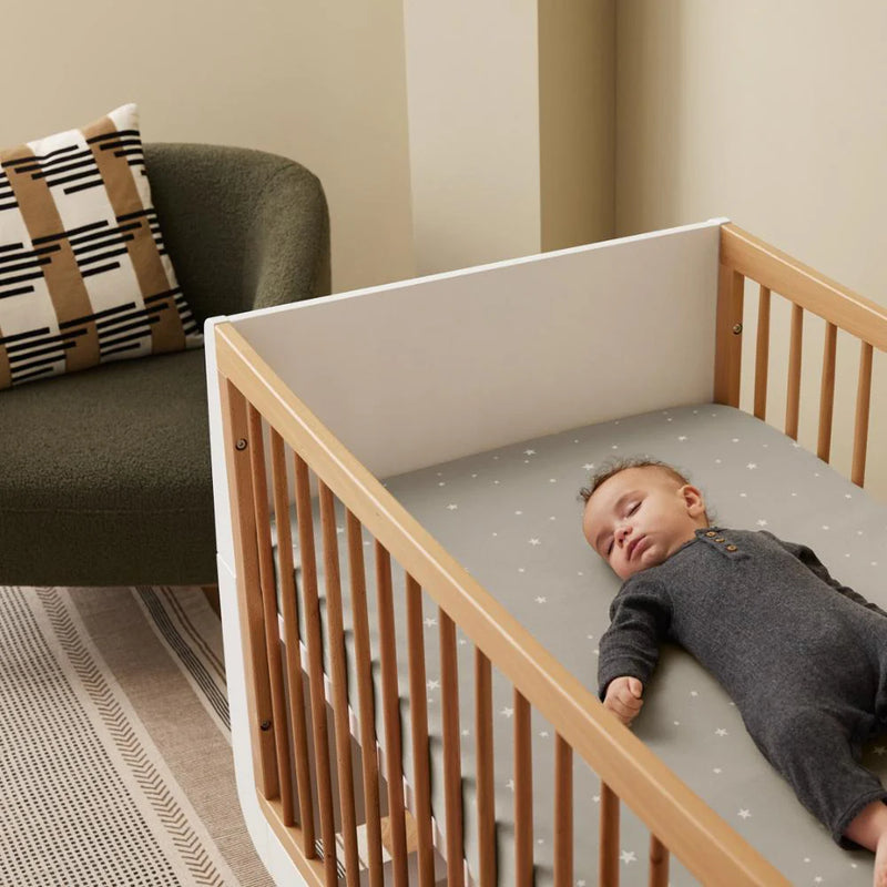 Snuz Cot & Cot Bed 2 Pack Fitted Sheet – Grey Star