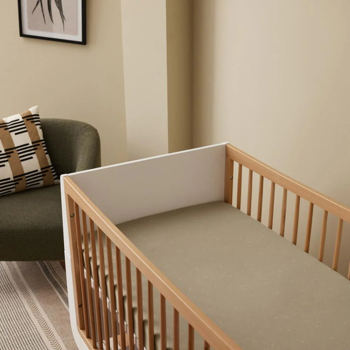 Snuz Cot & Cot Bed 2 Pack Fitted Sheet – Sage/Cross