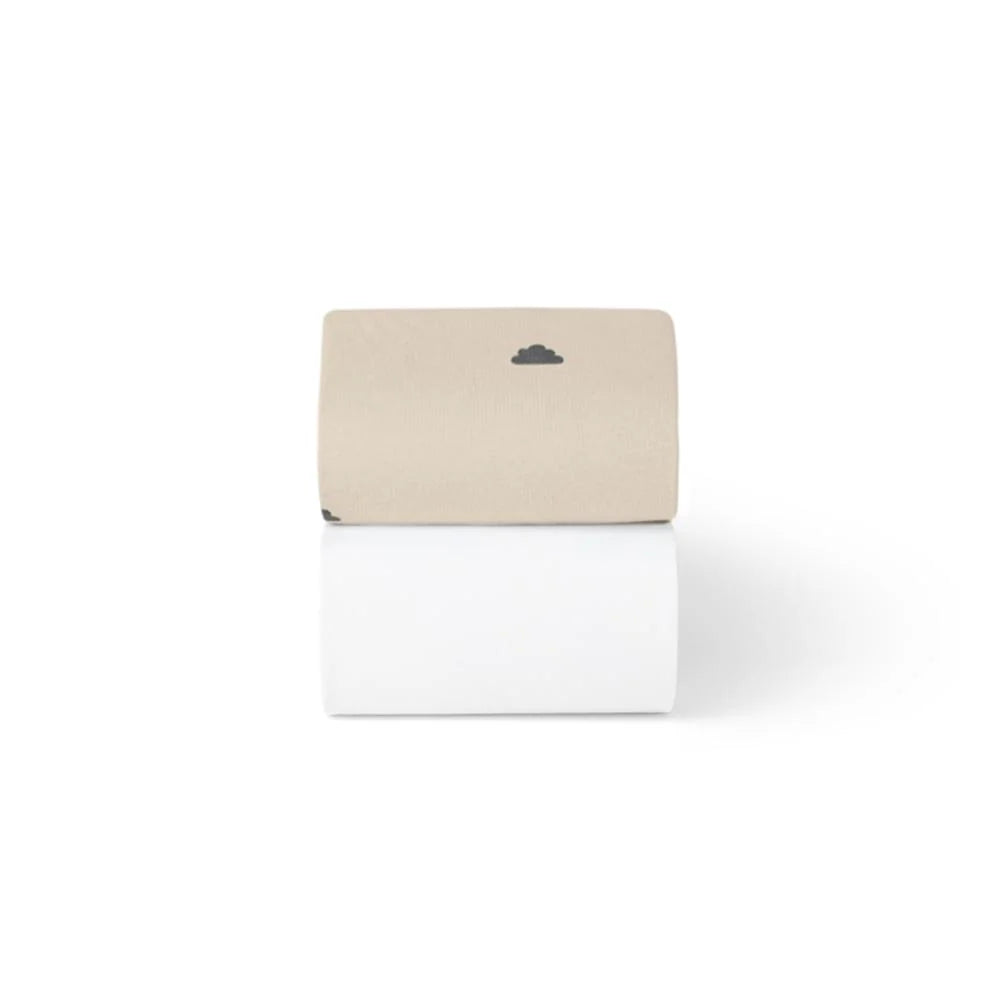 Snuz Cot & Cot Bed 2 Pack Fitted Sheet – Sand/Cloud