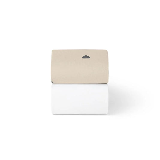 Snuz Cot & Cot Bed 2 Pack Fitted Sheet – Sand/Cloud