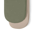The Little Green Sheep Organic Moses Basket Fitted Sheets - Juniper/Sage Rice