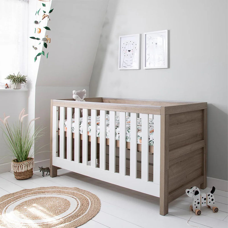 Tutti Bambini Modena Cot Bed - Oak/White