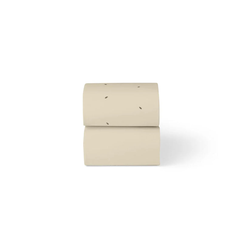 The Little Green Sheep Organic Moses Basket Fitted Sheets - Linen/Cocoa Rice