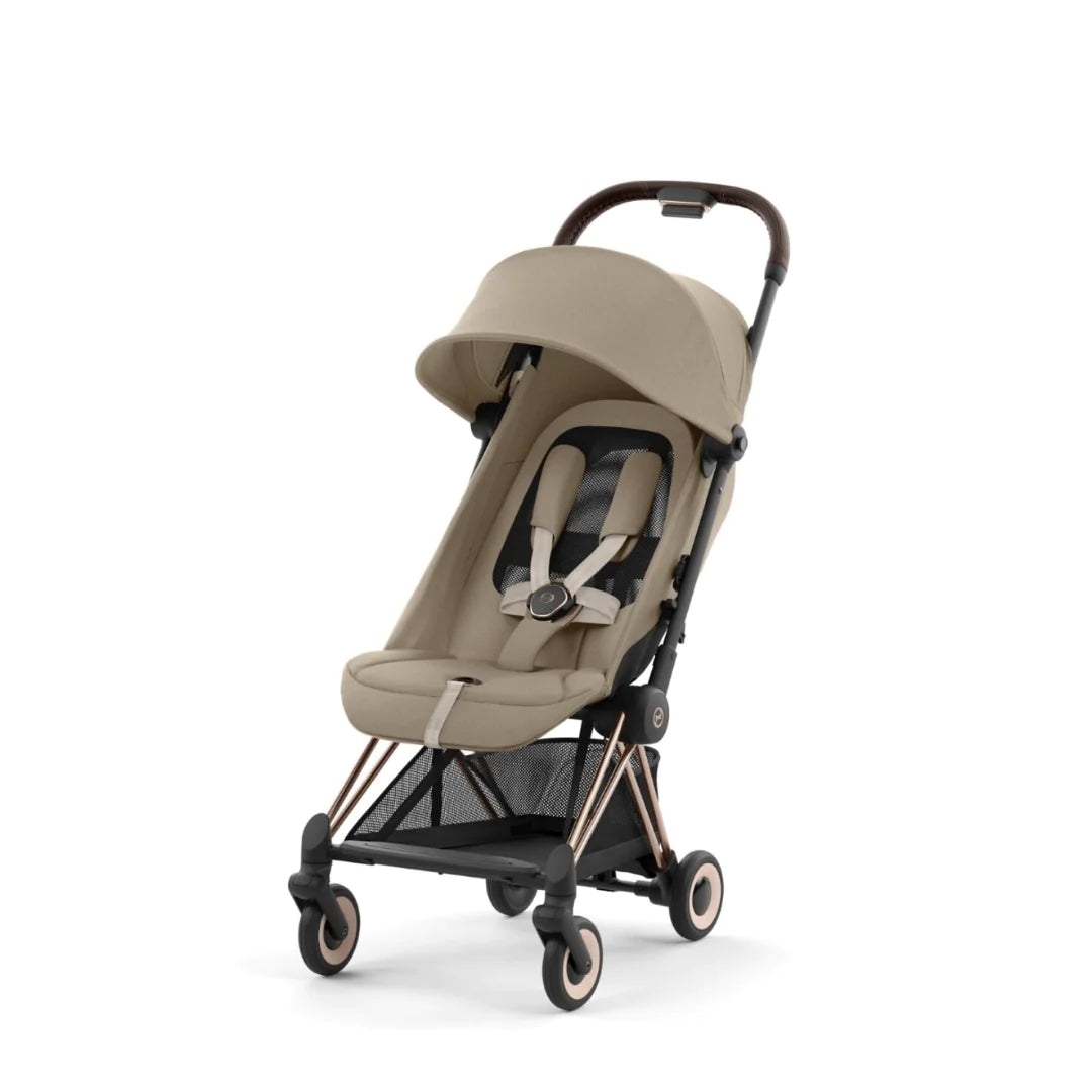 Cybex Coya Compact Stroller | Cozy Beige / Rose Gold