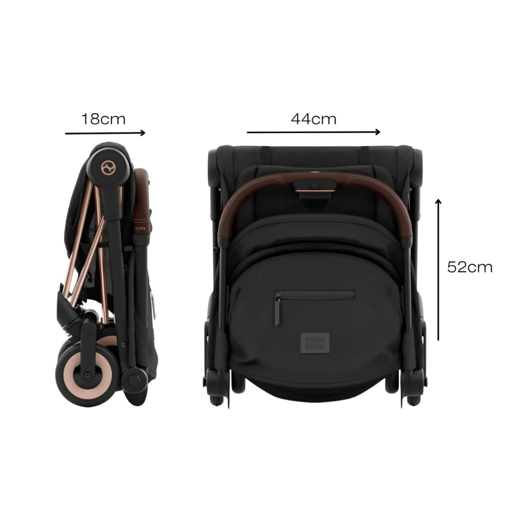 Cybex Coya Compact Stroller | Cozy Beige / Rose Gold