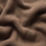The Little Green Sheep Organic Knitted Cellular Baby Blanket – Cocoa