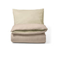 The Little Green Sheep Reversible Cot Bed Duvet Cover & Pillow Case Set - Truffle & Cocoa Rice