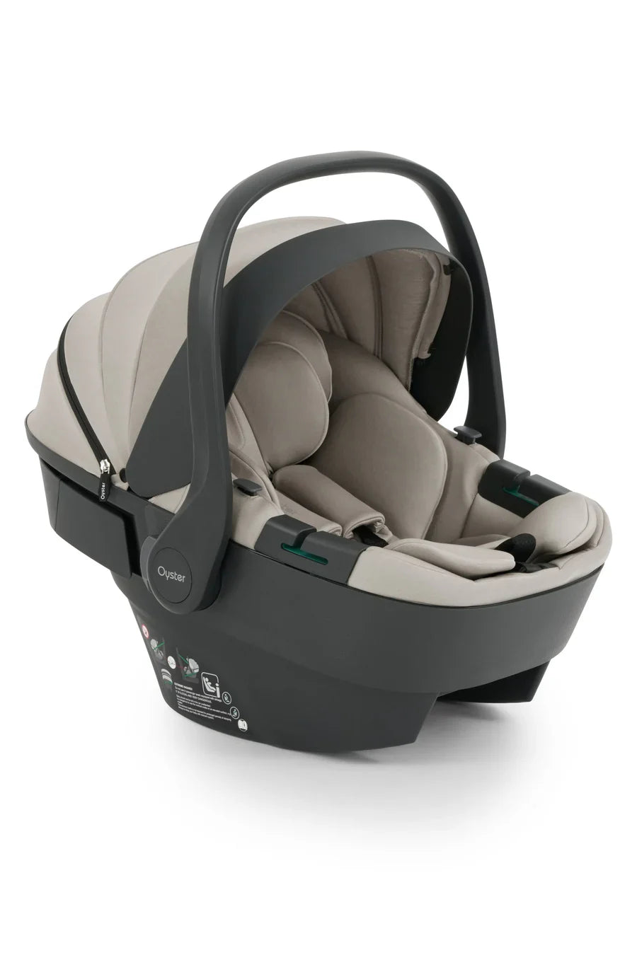 Oyster Gravity+ 5 Piece Travel System Bundle Inc Capsule 360 Car Seat & Base - Stone