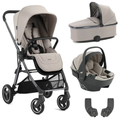 Oyster Gravity+ 4 Piece Travel System Inc Capsule 360 Car Seat - Stone